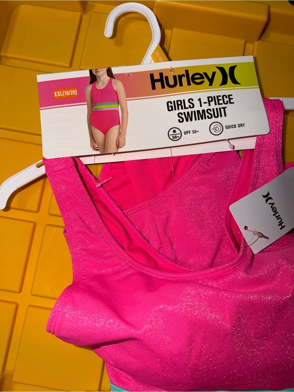 Hurley Girls One-Piece Swimsuit - Hot Pink